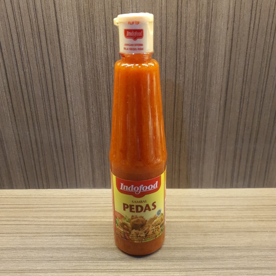 

Indofood Sambal Pedas Botol Plastik HALAL 275 ML
