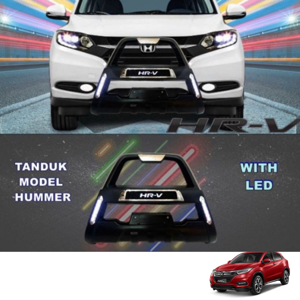 Tanduk Depan Bumper Honda HRV Lampu LED Hummer