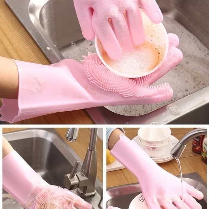 Sarung Tangan Silikon Serbaguna Silicone Dishwashing Magic Glove