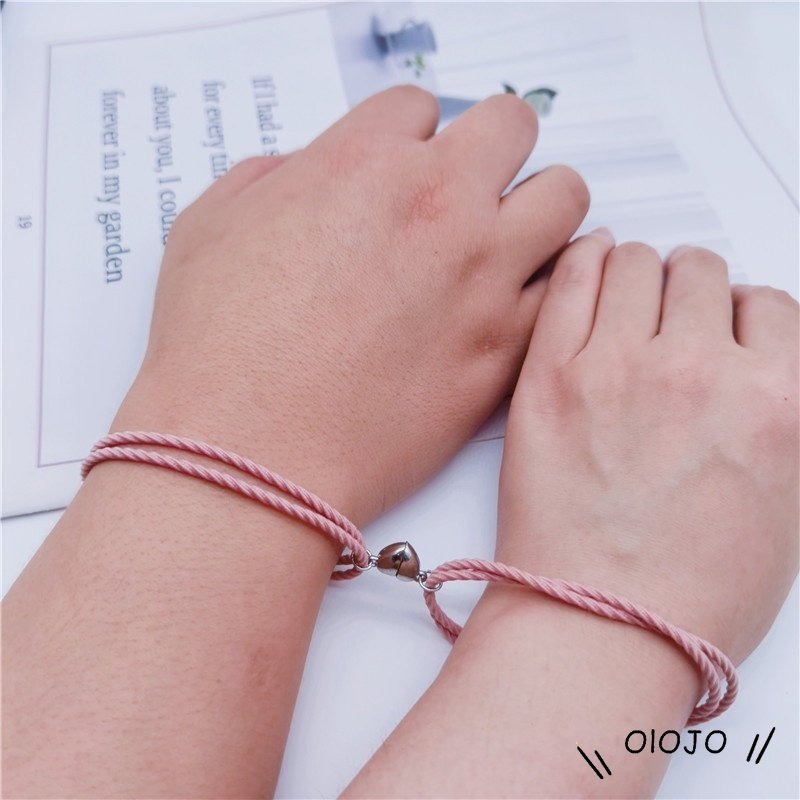 2021 Baru Sederhana Magnet Karet Gelang Gelang Magnetik Mahasiswa Pacar Tali Tangan Net Merah Pacar Beberapa Gelang - ol