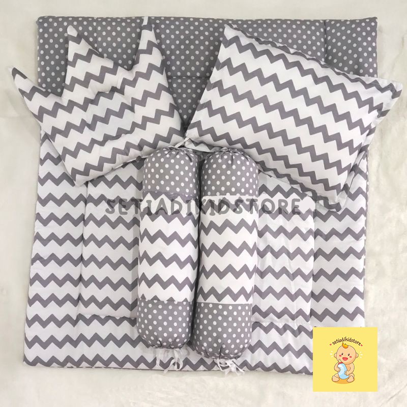 BEDCOVER BAYI SET BANTAL GULING BERCOVER/ SELIMUT BAYI / KASUR BAYI / ALAS TIDUR BAYI (LENGKAP)