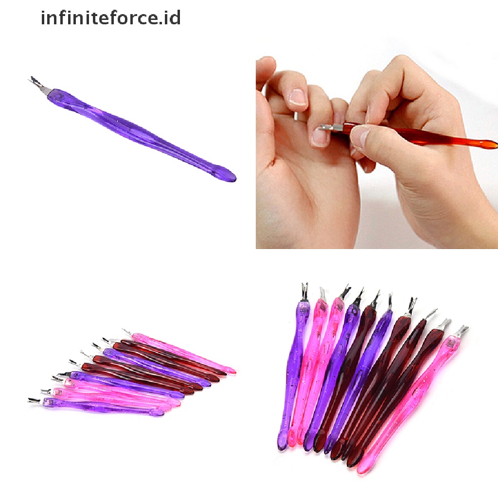 Infiniteforce.id 10pcs / Set Alat Pendorong Kutikula Kuku Untuk Manicure / Pedicure