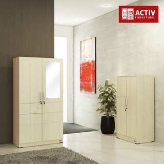 Activ Lemari Pakaian Kecil Minimalis / Almari Baju Serbaguna 2 Pintu