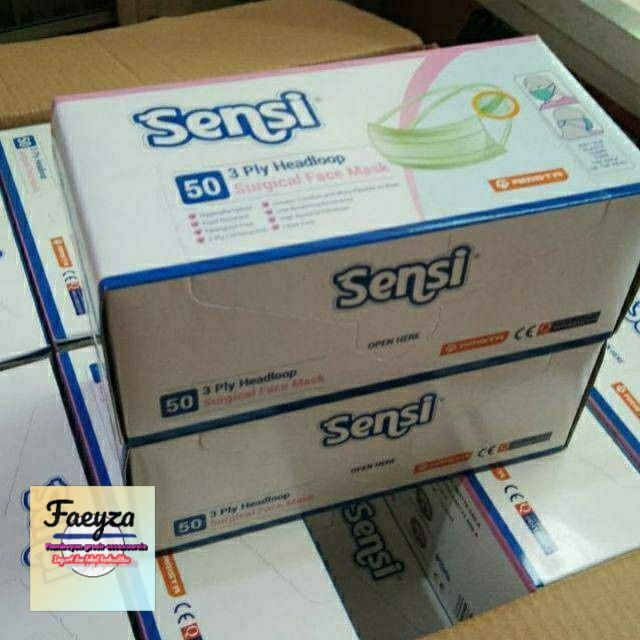 grosir  MASKER SENSI 3 PLY ORIGINAL 1 box isi 40pcs