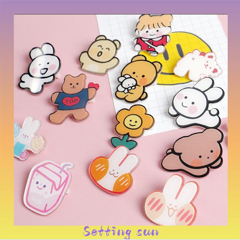 COD✨CUTE PIN BROOCH PIN BROS ACRYLIC AKRILIC KOREAN STYLE CUTE IMPORT / PIN TAS LUCU TN