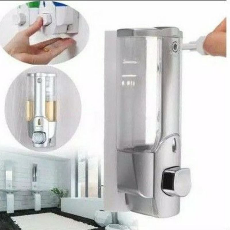 Dispenser tempat sabun cuci cair untuk cuci tangan tempel dinding pencet manual