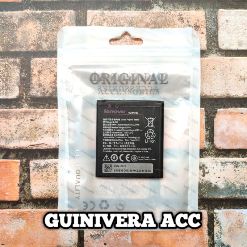 BATRE BATERAI LENOVO BL253 / BATTERY / LENOVO A1000 / LENOVO A2010 / BL253 BL 253