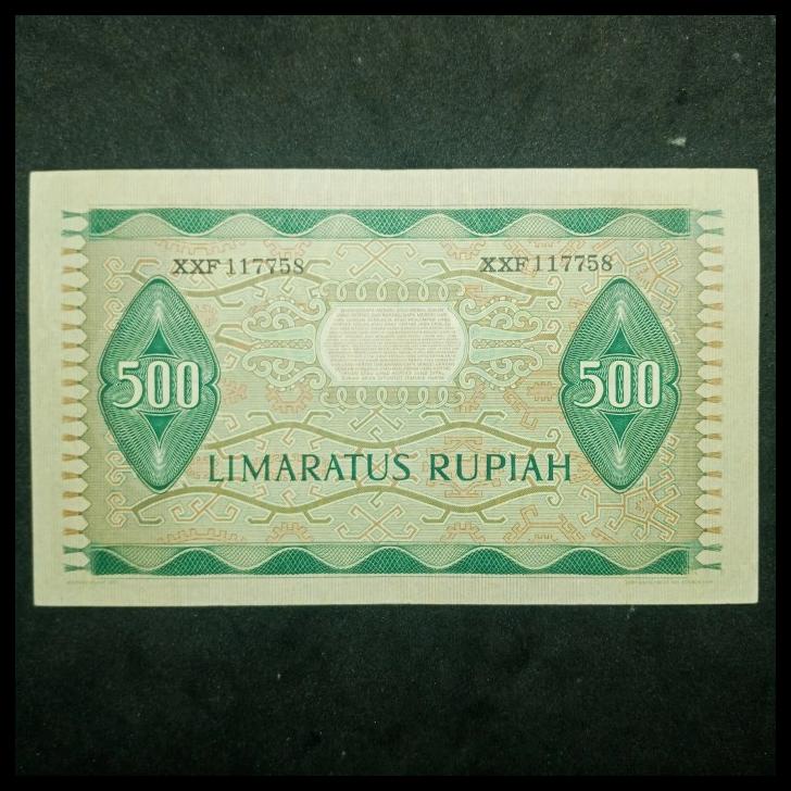 Uang Kuno Kertas Indonesia 500 Rupiah Budaya Tahun 1952 K25