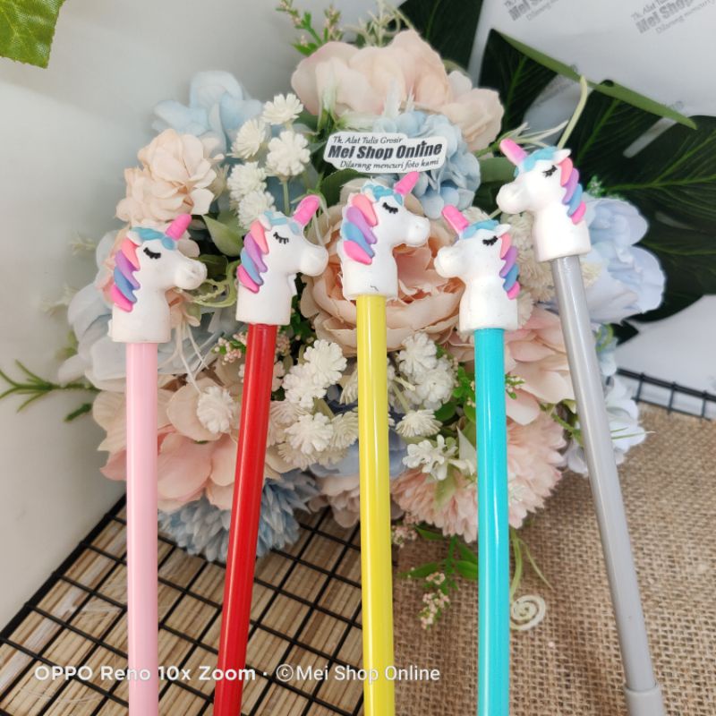 

ORDER HRS KLIPATAN 12PCS! Pulpen Karakter Unicorn / Kuda Pony Pastel Cantik