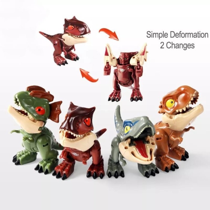 Jurassic World Snap Squad Robot Transformers/Mainan Dinosaurus