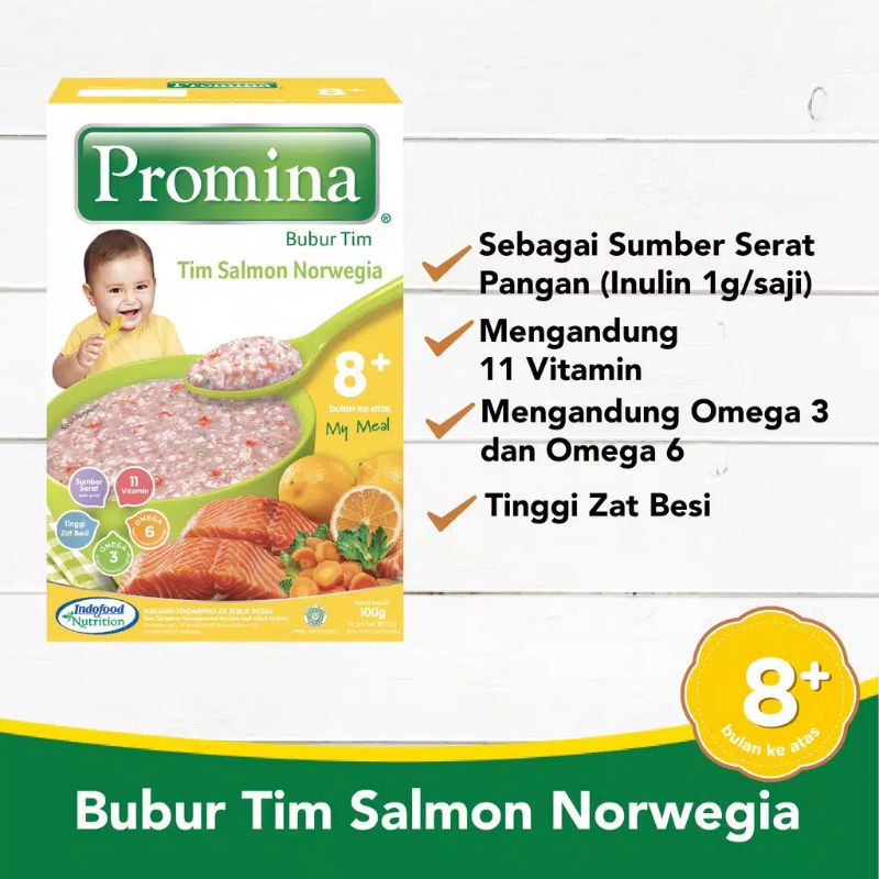 PROMINA bubur tim salmon norwegia 100g/ Bubur bayi