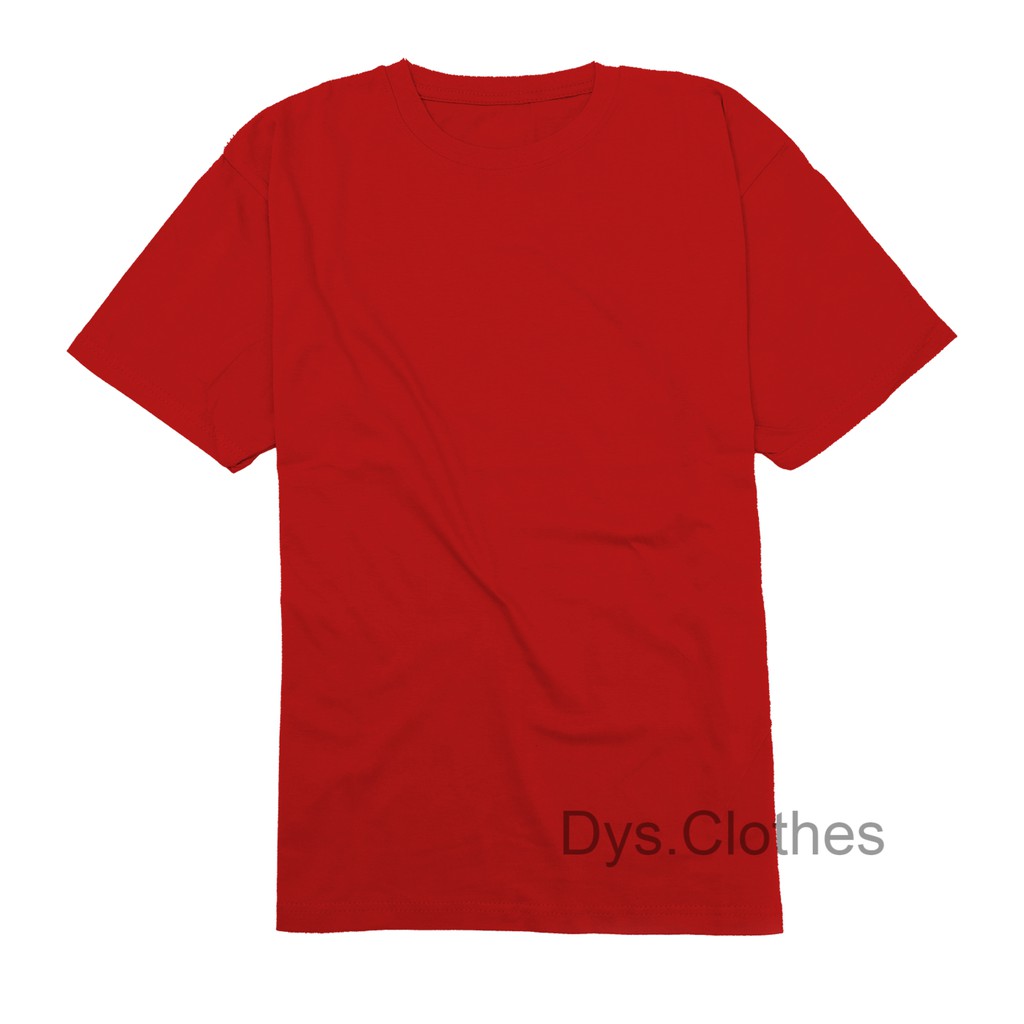 Kaos Polos Wanita Pria / Kaos Polos Warna Merah / Kaos Polos Lengan Pendek Pria dan Wanita