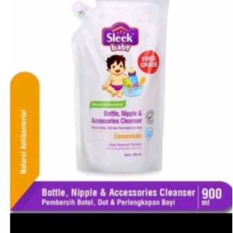 Sleek Sabun Cuci Botol Nipple &amp; Baby Accessoseries Cleanser Refill 900ML