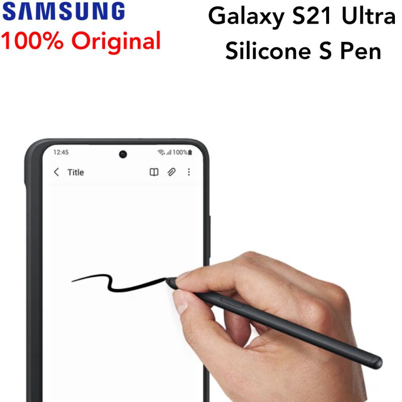 Samsung Galaxy S21 Ultra S Pen Original Smart Clear View Stylus Silikon Silicone Spen Flip Cover