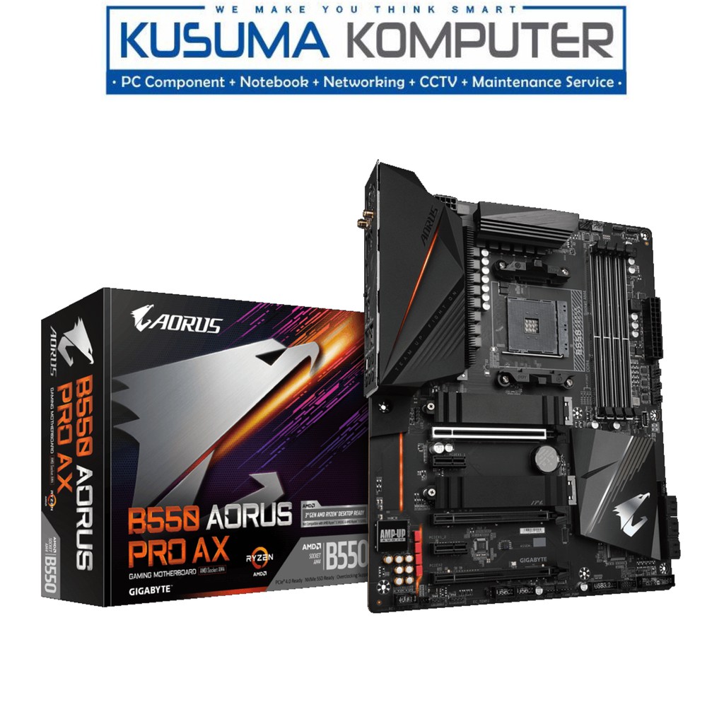 Aorus B550 AORUS PRO AX, 4 DIMMs, RGB FUSION 2.0, Q-Flash Plus