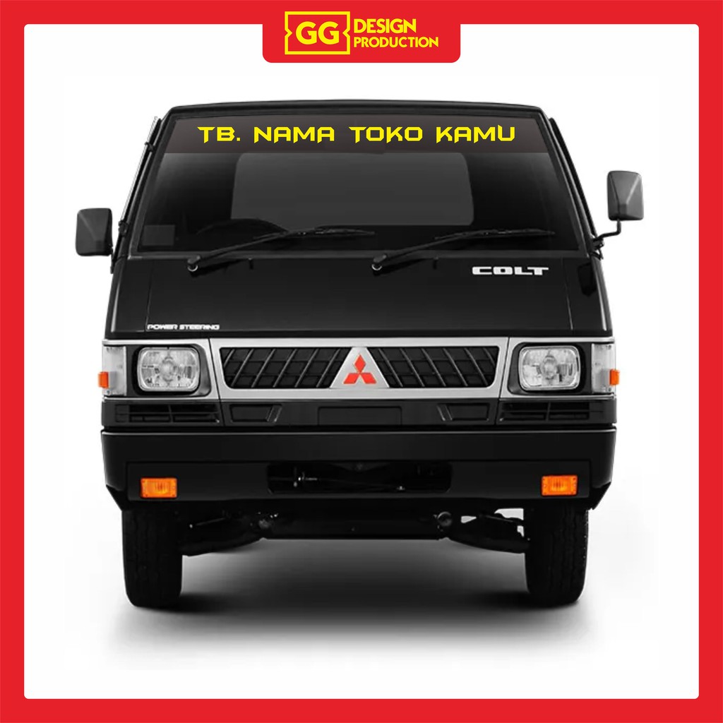 stiker mobil mitsubishi  l300 custom kaca depan  | emblem mitsubishi | stiker mobil l300 | mobil l30