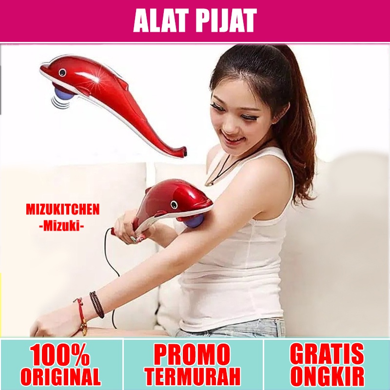 Alat Pijat Elektrik Dolpin 6in1 Terapi Infrared Dolphin Massager/Alat Pijat 6 kepala pijat bisa tukar