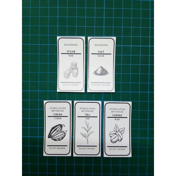 

sticker bumbu dapur 20 pcs anti air 6x3cm