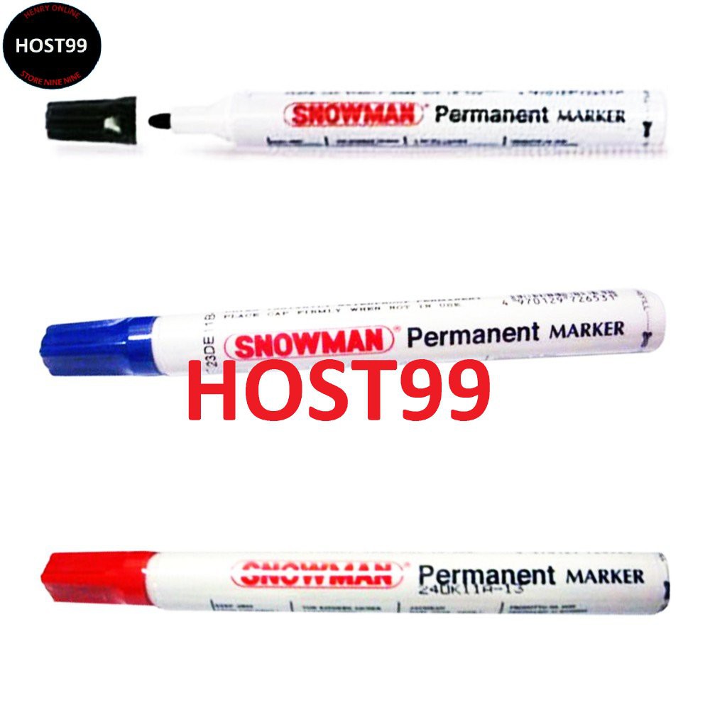

Ready Stok Spidol Permanent Ink Snowman Marker G 12 Japan Obral