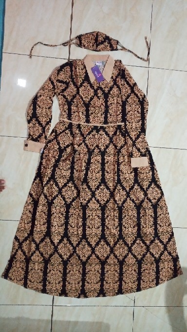 Gamis Batik / Gamis Rauna Rk 051 / Gamis Baloteli / Gamis / Gamis Wanita / Gamis Dewasa /blouse