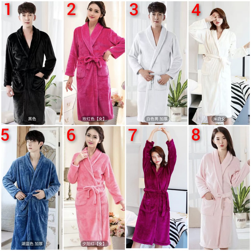 Baju tidur kimono bahan brudru tebal cewek cowok