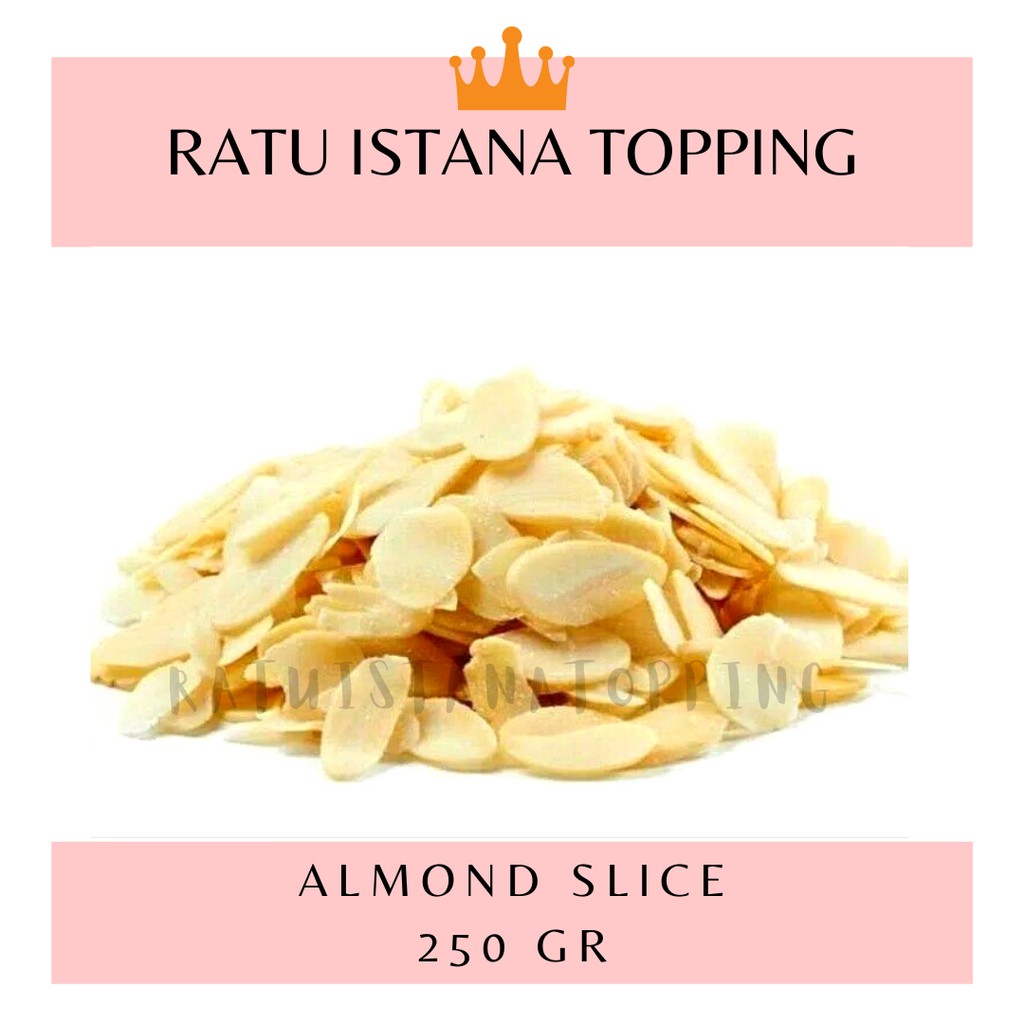 

SLICE KACANG ALMOND 250 GR - IRISAN KACANG ALMOND MENTAH - RAW ALMOND FLAKES ALMOND SLICED ORIGINAL