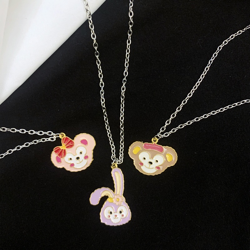 StellaLou kalung baru lucu alloy pribadi seperti anak kecil Keren Bumi kartun rantai sweater pasanga