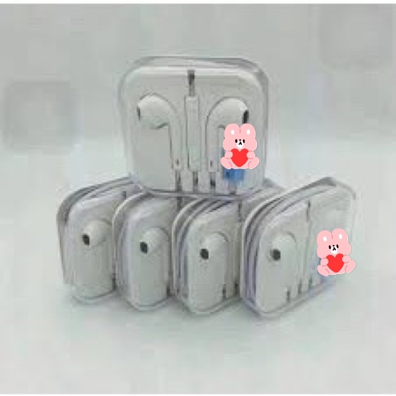 # HJ # HEADSET BASS MUSIK LIGHTNING MIKA / HEADSET PACK EARPHONE ( IP ) BLUETOOTH + DUS EARPODS LIGHTNING CONNECTOR