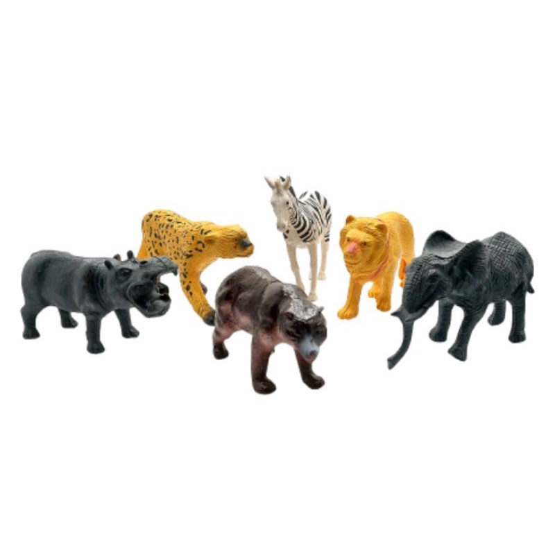 Mainan Binatang Karet Safari Kecil Tanggung Besar