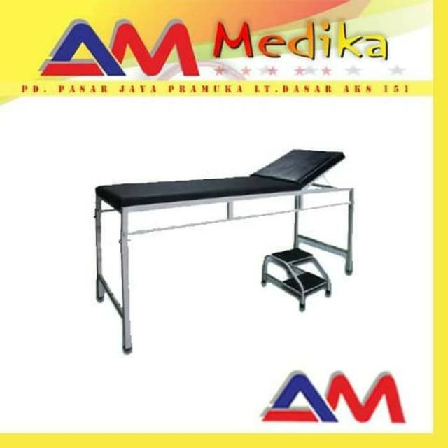 Meja Periksa Pasien Medis Examination Bed Stainless Steel