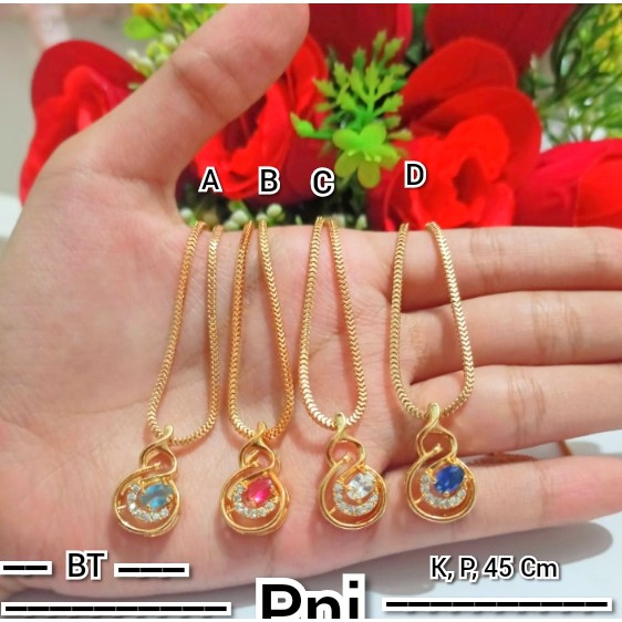 Kalung milano  Plus Liontin Permata  satu Cantik (COD)