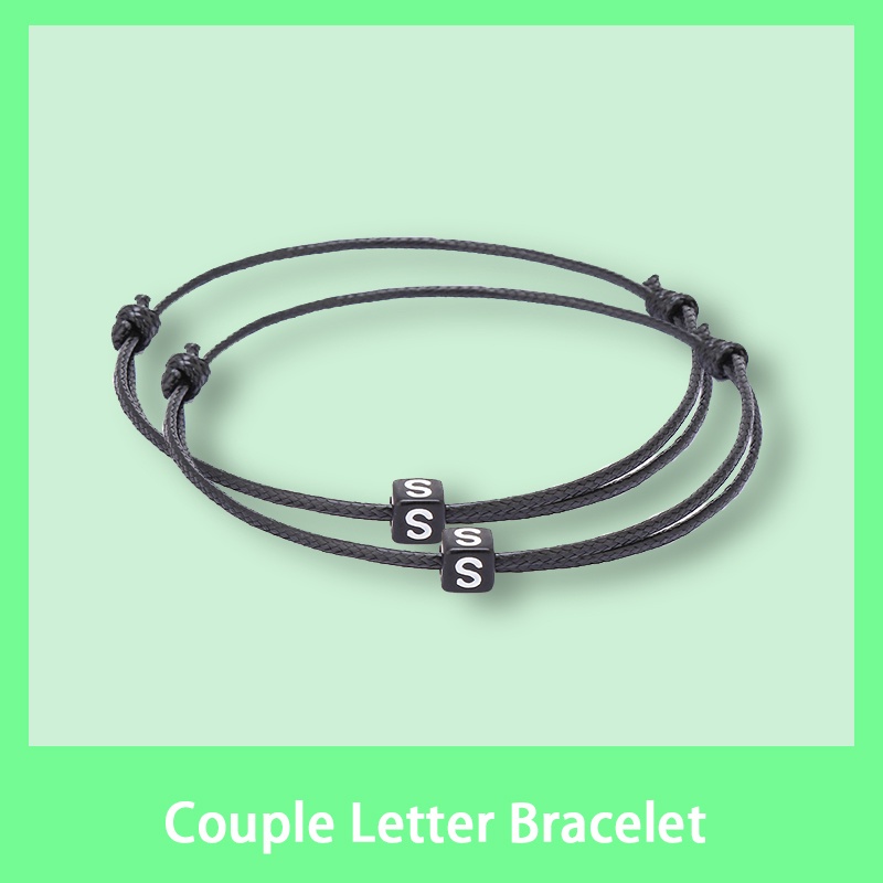 Gelang Huruf Inisial Couple Gelang 1Pcs Murah Simple Gelang Couple Ready Stock