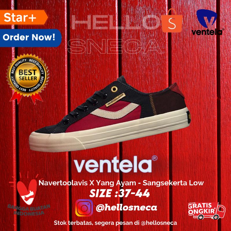 SEPATU VENTELA X NEVERTOOLAVISH X YANG AYAM SANG SEKERTA LOW LOHITA