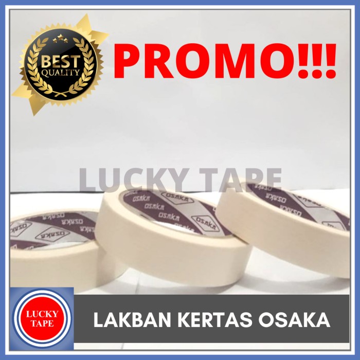 

perekat-pengikat- lakban kertas promo murah 24mmx21meter / masking tape kualitas daimaru -pengikat-