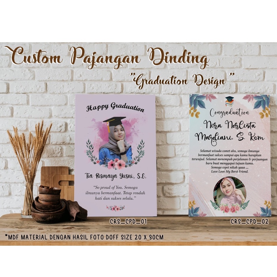 Custom Hiasan / Pajangan Dekorasi Dinding Cetak Foto / Wall Decor Bahan Art Board Bebas Foto - MDF K