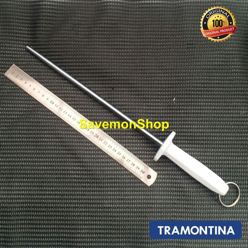 Asahan Tramontina Halus 30 cm Original Brazil Asahan Stik Halus Pengasah Pisau Stick Tramontina