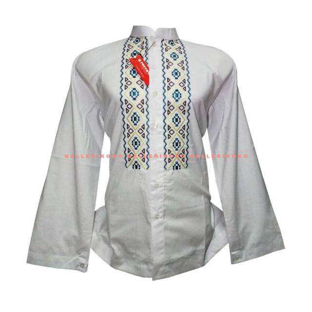 baju koko preview limited itang yunasz putih lengan panjang