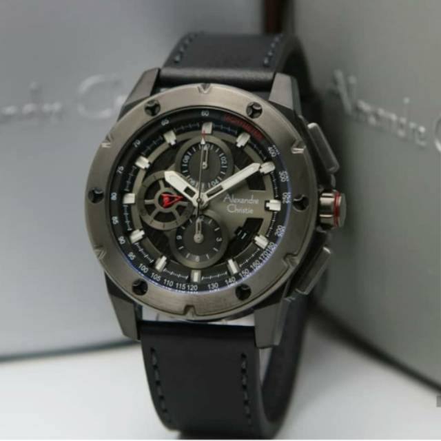 jam tangan pria Alexandre Christie AC 6549 black