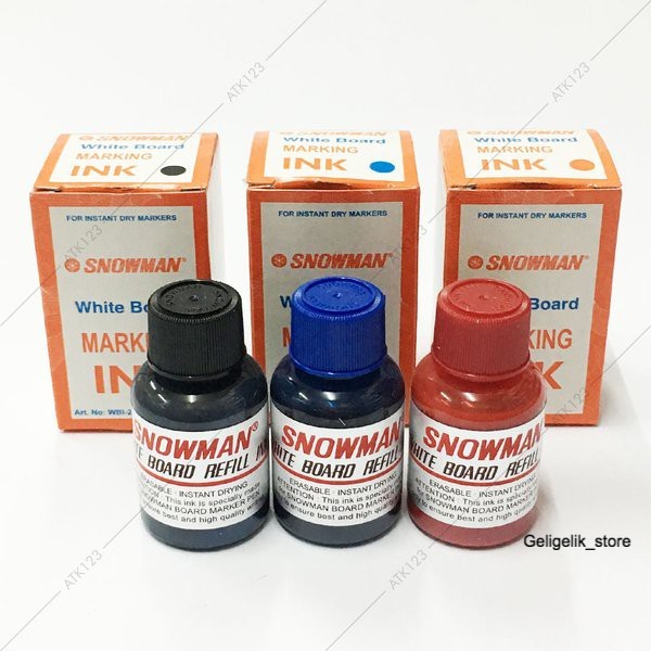 

REFILL INK / TINTA ISI ULANG SPIDOL WHITEBOARD SNOWMAN (1 Botol)