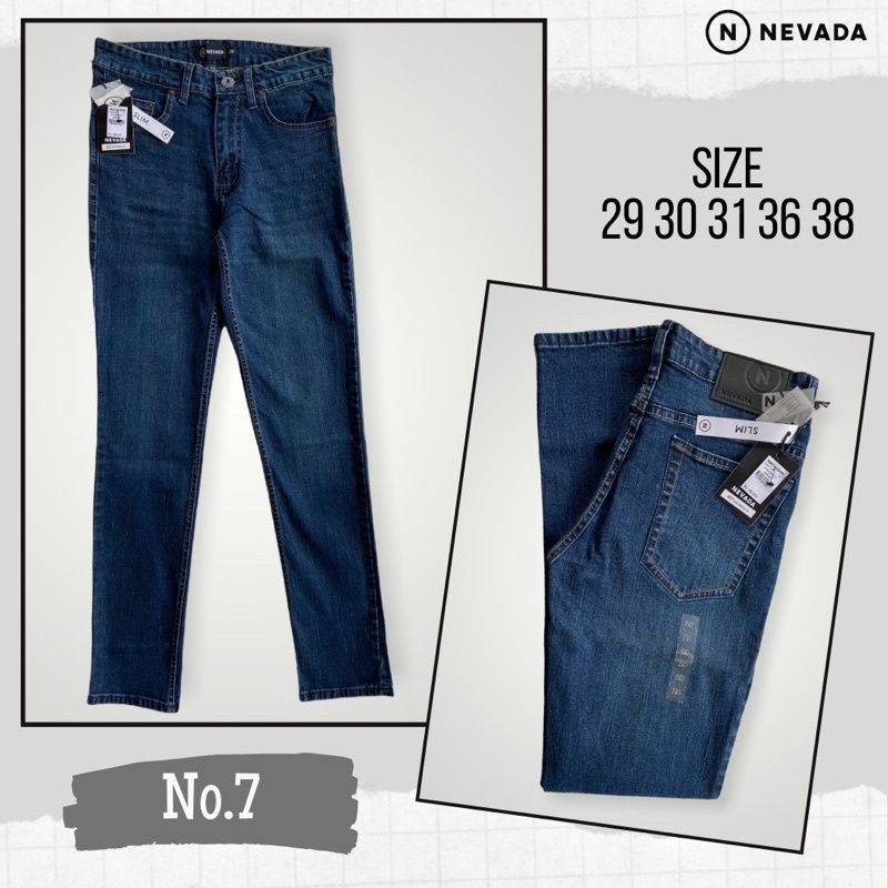 celana jeans panjang pria denim nevada original fulltag asli