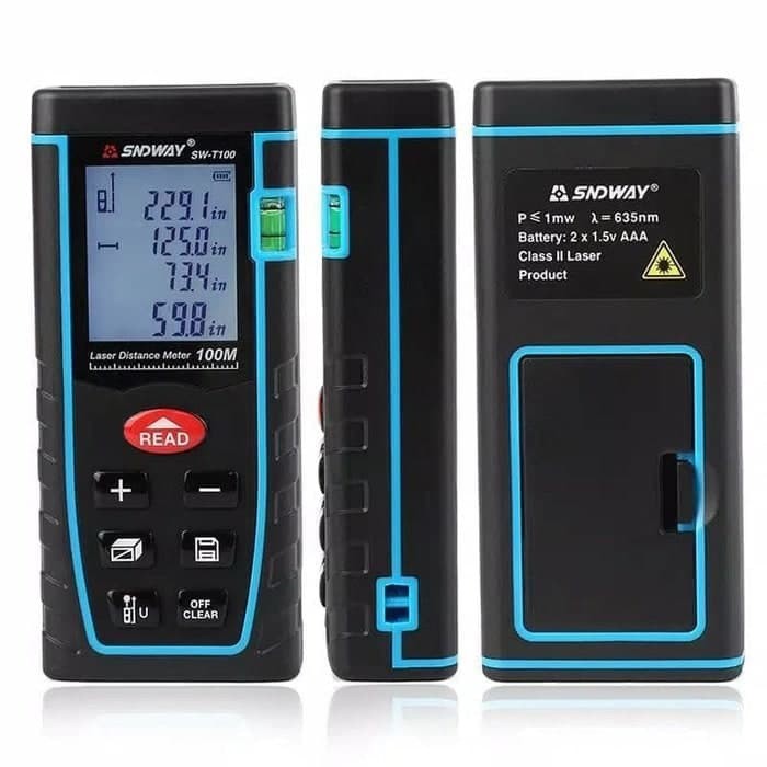 SNDWAY SW-T100 - Digital Laser Distance Meter Rangefinder - 100M