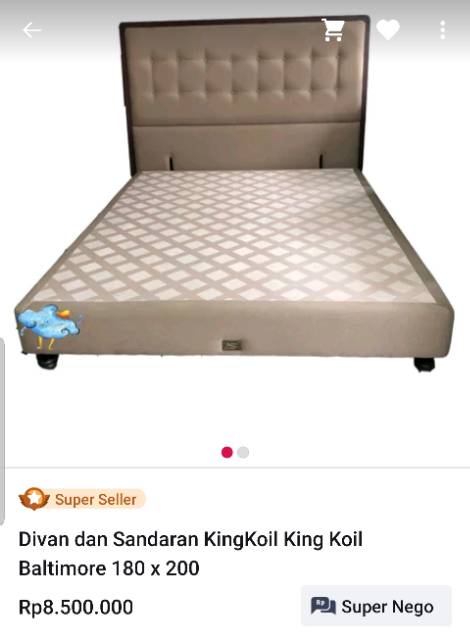 Headboard Dan Foundation Springbed King Koil Baltimore Shopee Indonesia