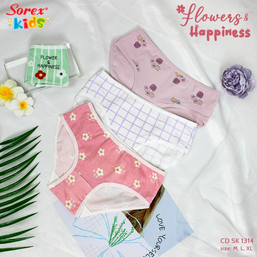 Sorex Kids Celana dalam Anak Perempuan Flowers CD SK 1314