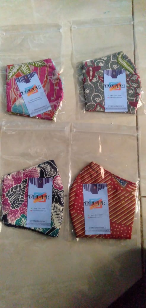Masker Hijab Batik / Masker Headloop / Masker Batik Dewasa