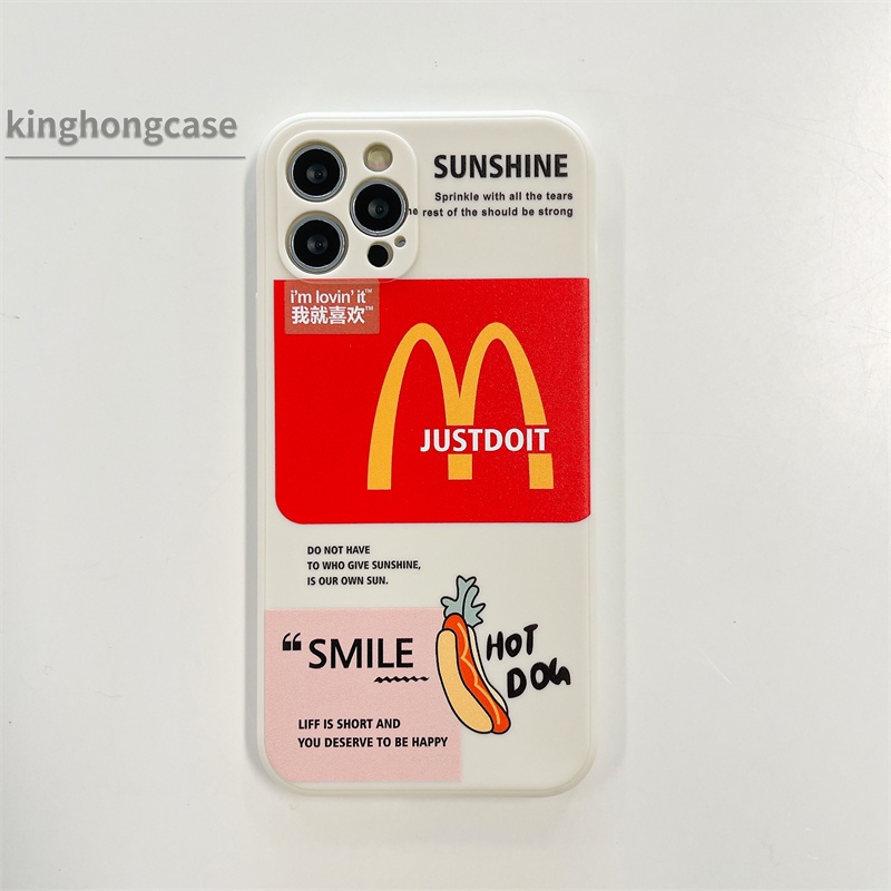 McDonald's Casing Soft Case OPPO A54 A15 A93 A94 A53 2020 A7 A3S A5 2020 A5S A12 A92 A31 A9 2020 Reno 4 Lite Reno 4 F Reno 5 Lite 5F Find X3Lite A15S F17 F19 PRO A33 2020 A11K A12S A11 A1K A52 A7 A91 A32 A72 A53S A35 Realme C20 C20A Straight Cube Cover-7