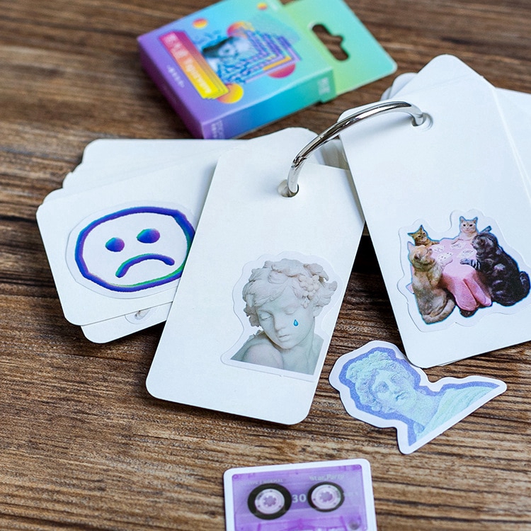 45Pcs Stiker Desain Kawaii Kawaii Lucu Model DIY untuk Scrapbook-3