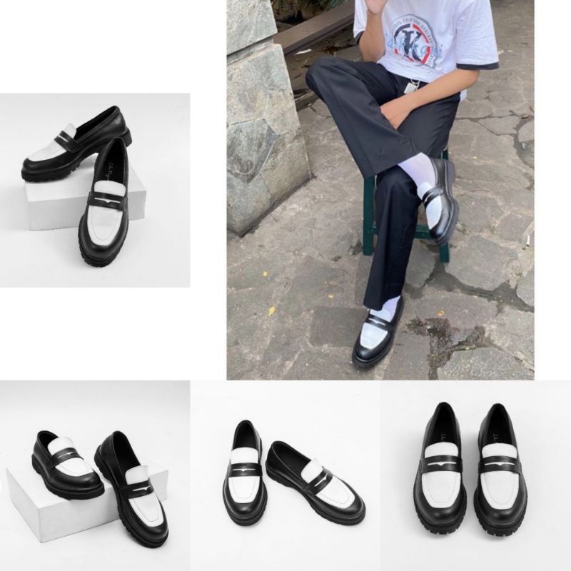 Sepatu Slip on pria &quot;KHAILA MEN&quot; Sepatu slip on pria original/sepatu slip on pria casual/Sepatu dockmart/sepatu slip on pria hitam/sepatu pria/sepatu pria keren/sepatu pria slip on formal/sepatu pria slip on loafers/