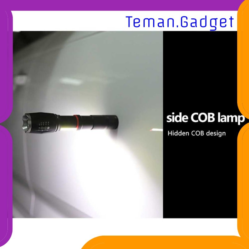 TG-IE177 TaffLED Paket Senter LED Torch Cree XM-L T6 + Charger + Box - E17 COB