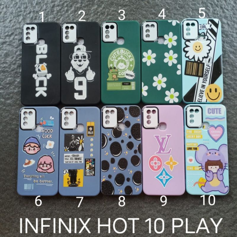 Case gambar infinix Hot 10 PLAY . Hot 11 PLAY motif cewek ( 2 motif ) soft softcase softshell silikon cover casing kesing housing