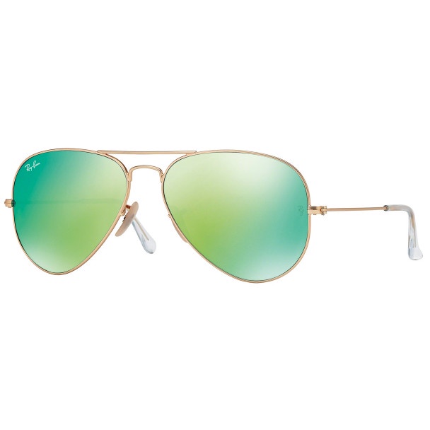 Ray-Ban Sunglass Aviator  RB 3025 112/19 S58 Gold w/ Mirrored Green
